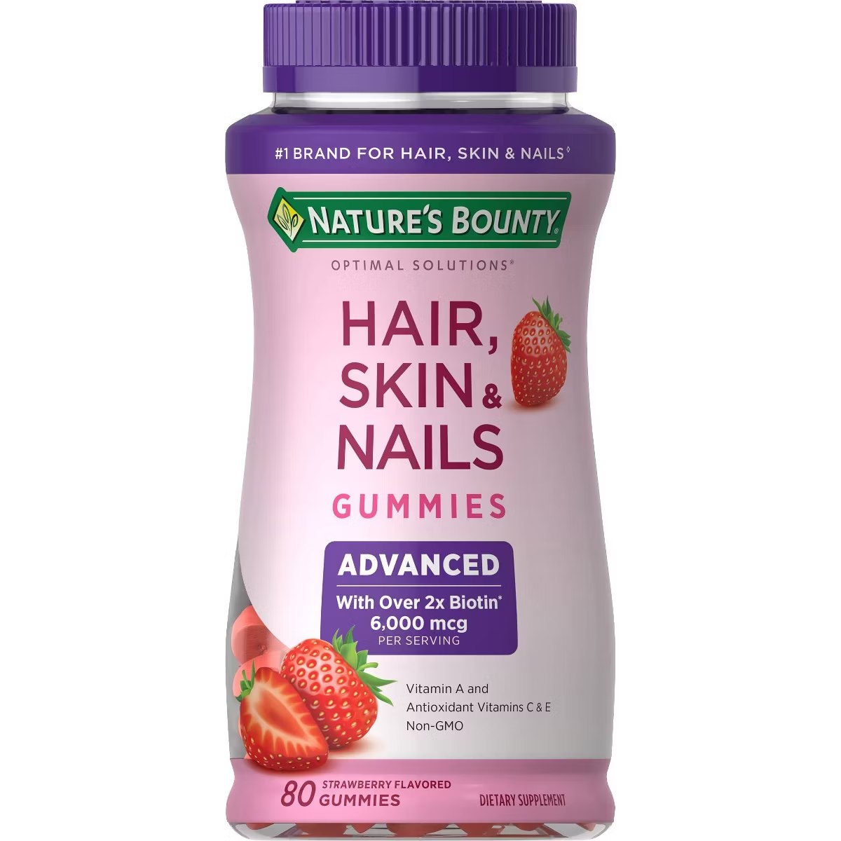 Target - Nature's Bounty Optimal Solutions Advanced Hair, Skin & Nails Gummies with Biotin - 80ct