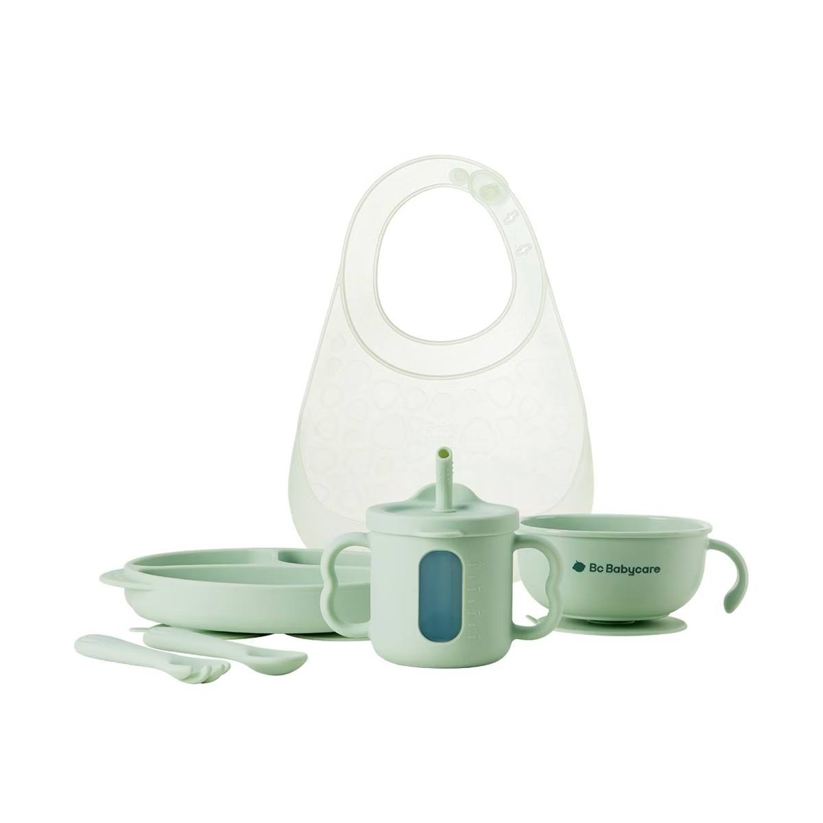 Target- Bc Babycare Little Savor Silicone Baby Feeding Set, 100% BPA-Free Food-Grade Silicone, for Self-Feeding Training, Green