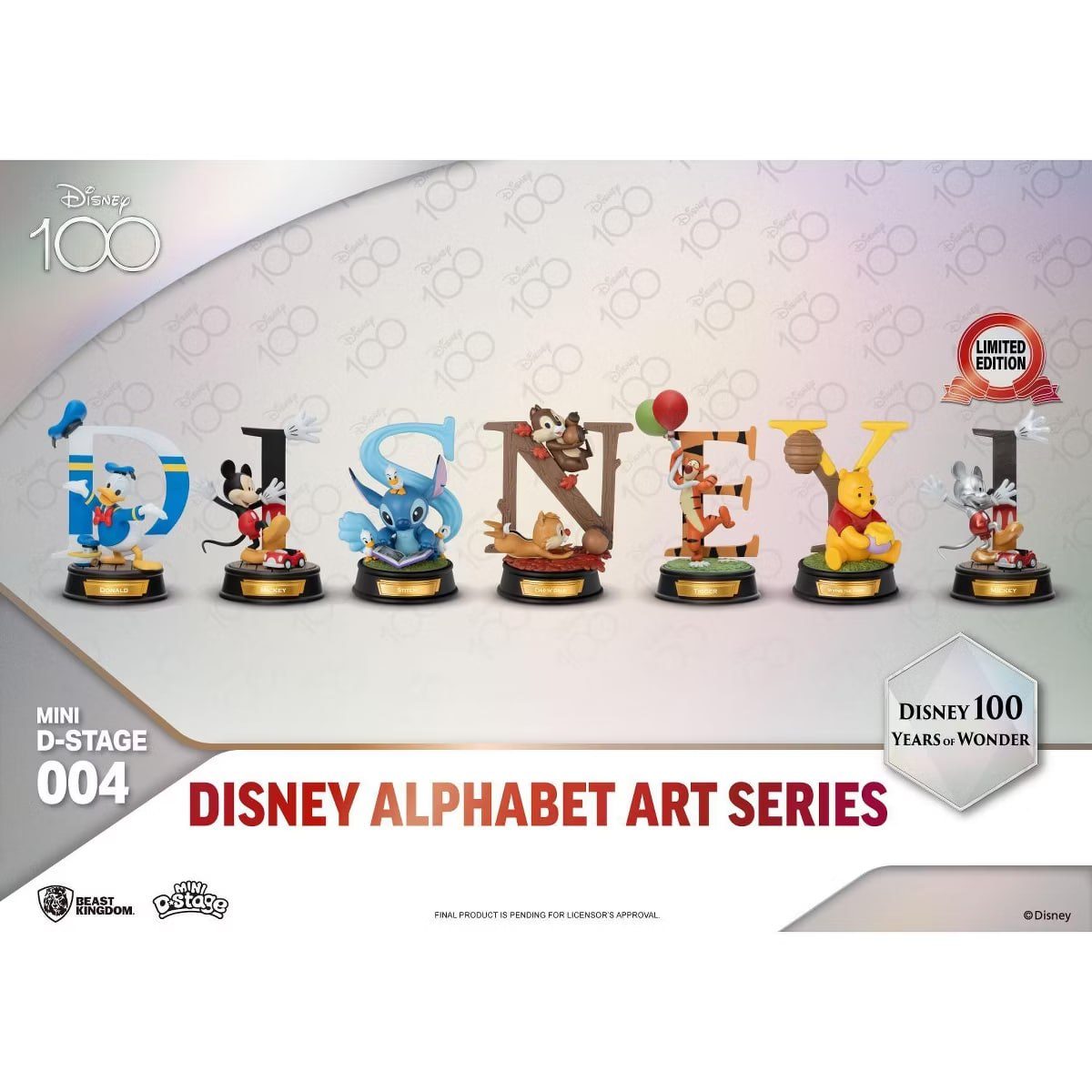 Target - Disney 100 Years of Wonder-Disney Alphabet Art Series-Blind Box Set (6 PCS) ZeroTangle Technology