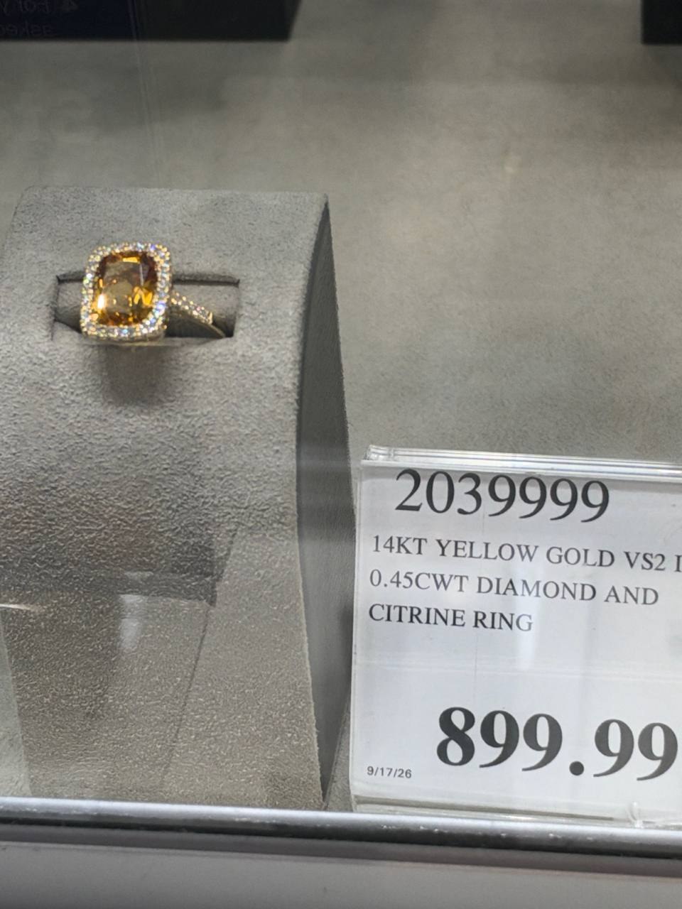 Costco - Anel 14KT Yellow Gold