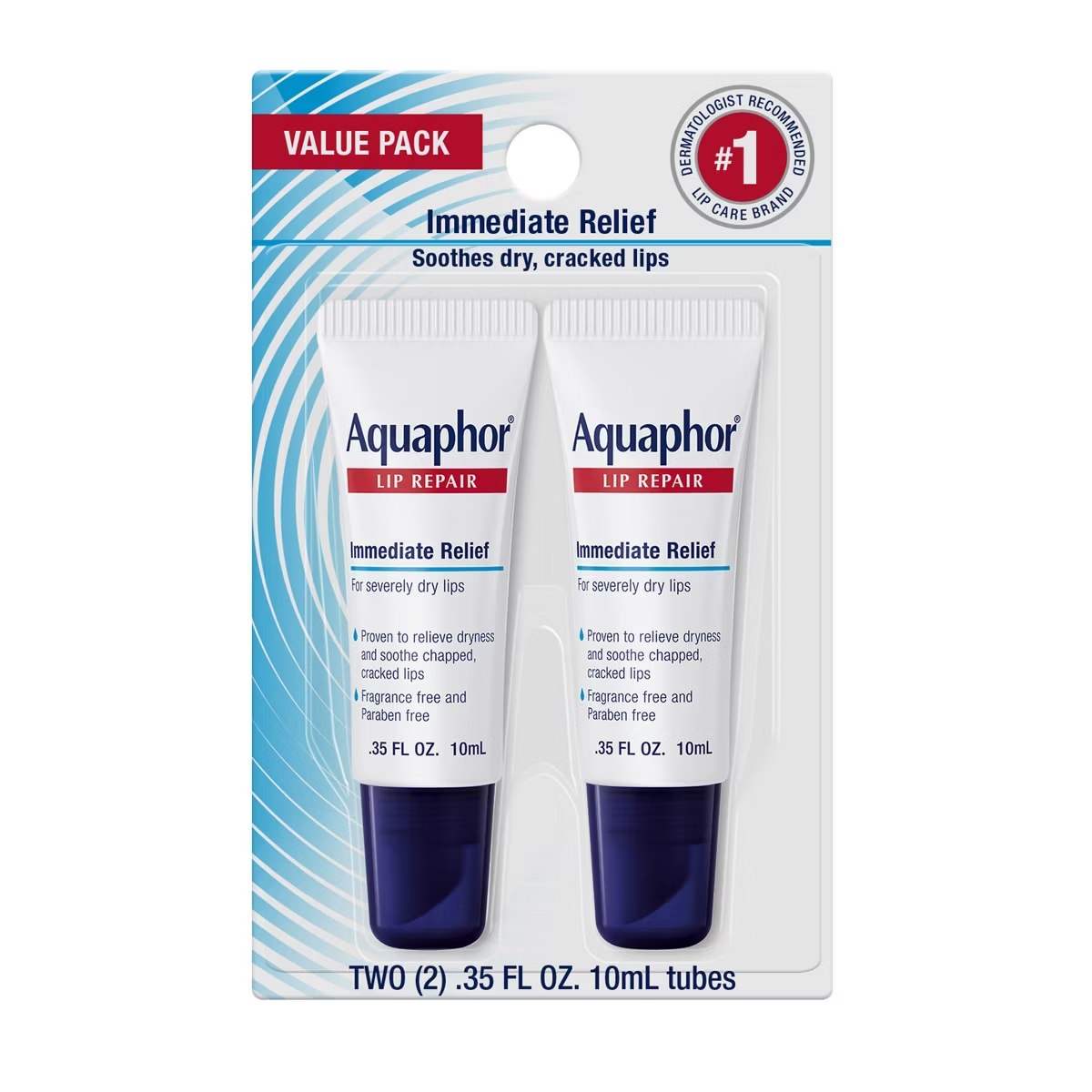 Target - Aquaphor Immediate Relief Lip Repair Balm - 2ct/ 0.70 fl oz
