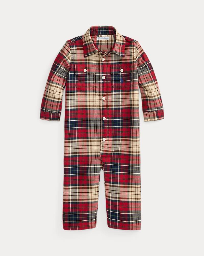 PRL Boy- Plaid Cotton Oxford Coverall