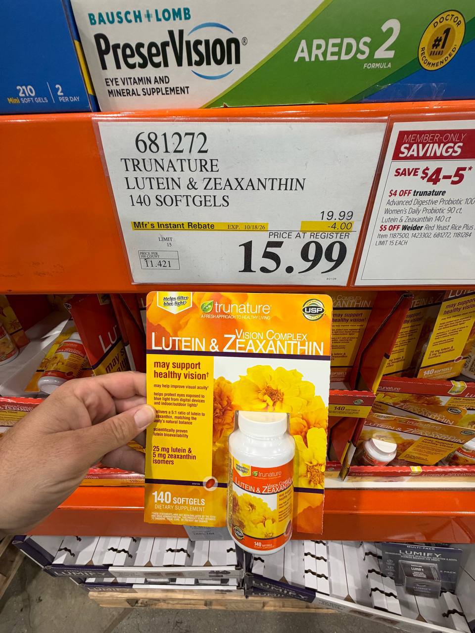 Costco - Trunature Vision Complex Lutein & Zeaxanthin
