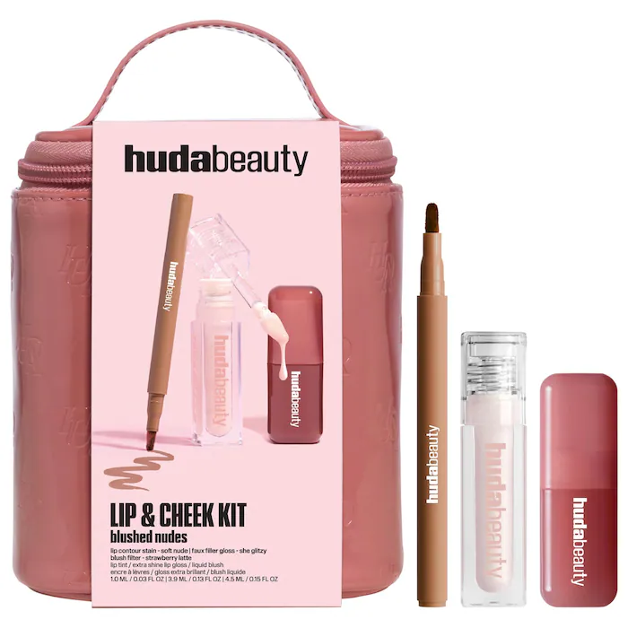 Sephora - HUDA BEAUTY  Blushed Nudes Lip & Cheek Kit