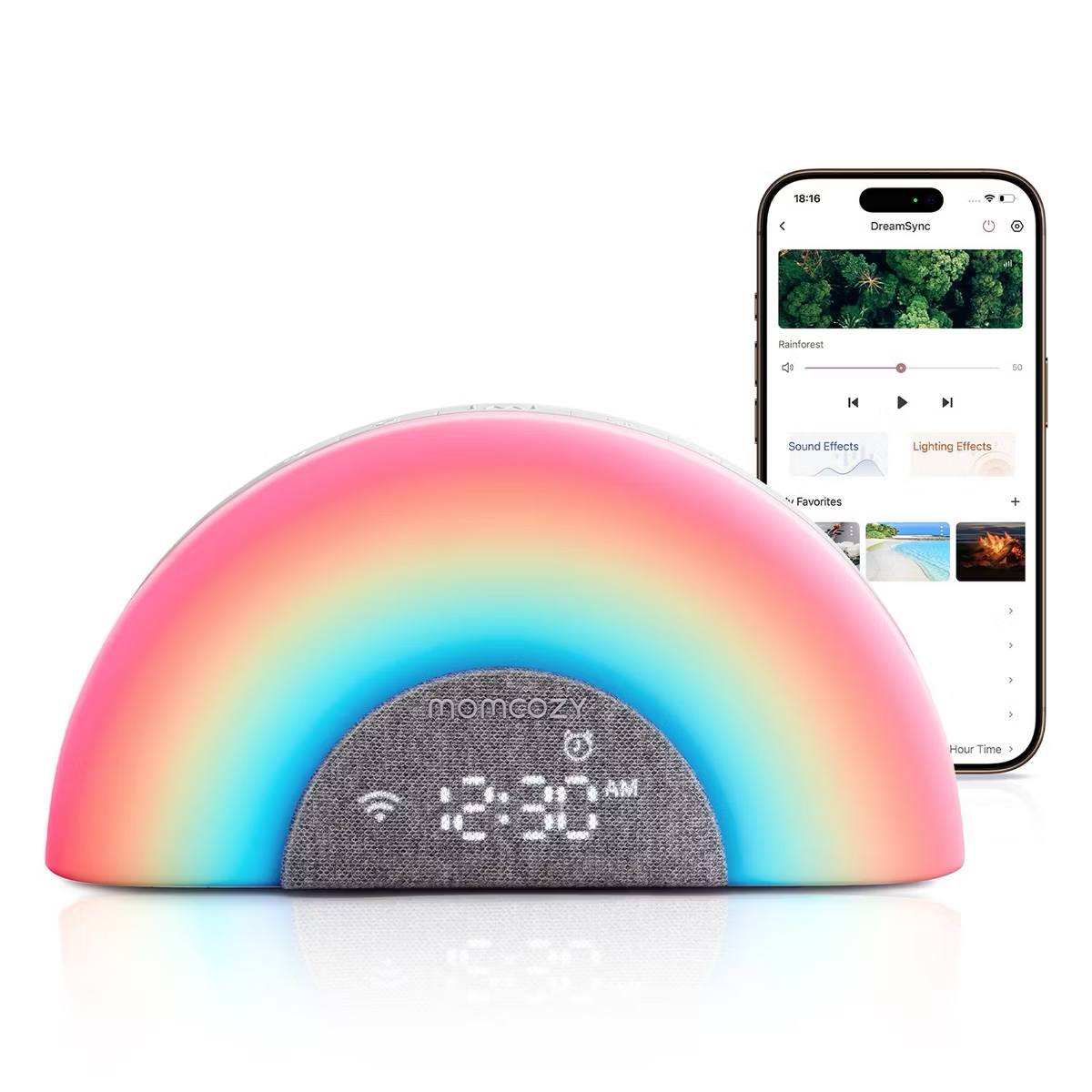Target- Momcozy DreamSync Sound Machine: Nature, White Noise, Sound, Light Therapy