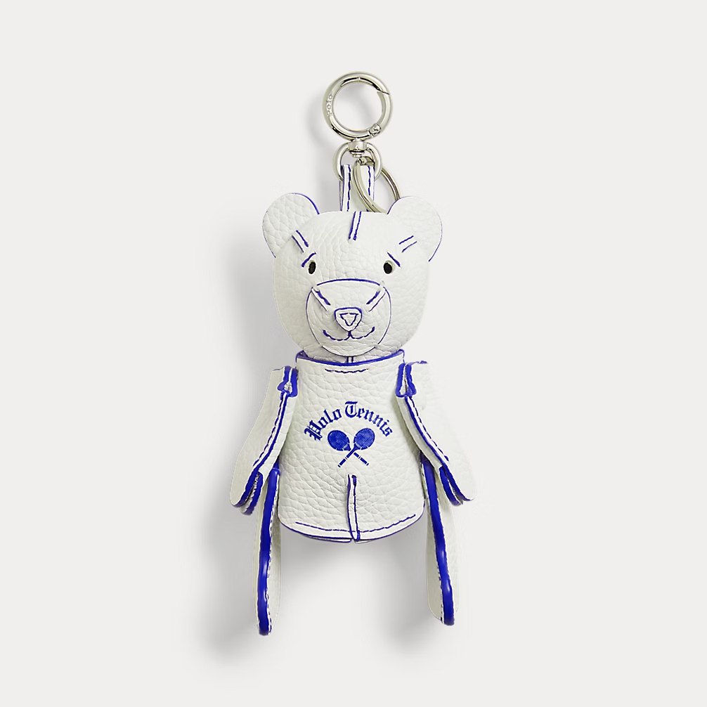 PRL Fem- US Open Polo Bear Leather Bag Charm