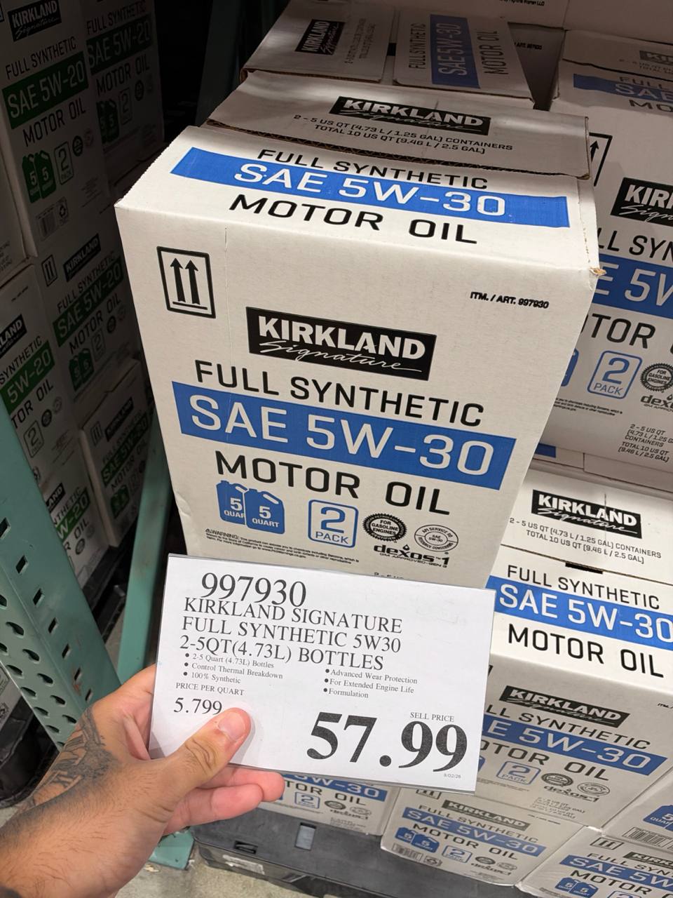 Costco- Kirkland Signature Full Synthetic 5W30 2-5QT (4.73L)