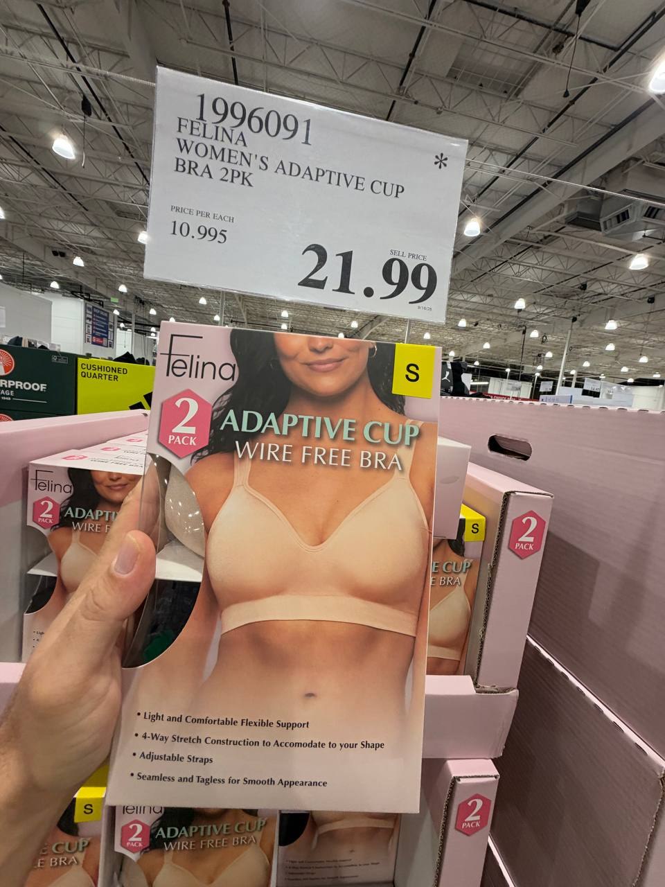 Costco Fem - Felina Adaptive Cup Bra 2pk
