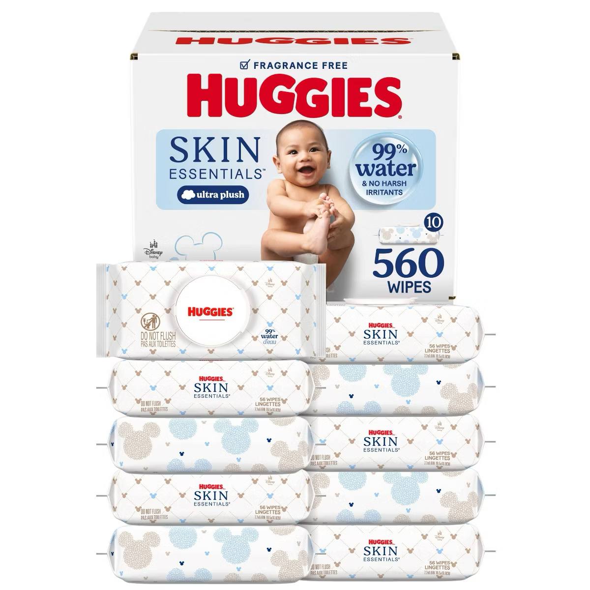 Target- Huggies Skin Essentials Baby Wipes - 560ct -10pk: Hypoallergenic, Paraben-Free, Alcohol-Free