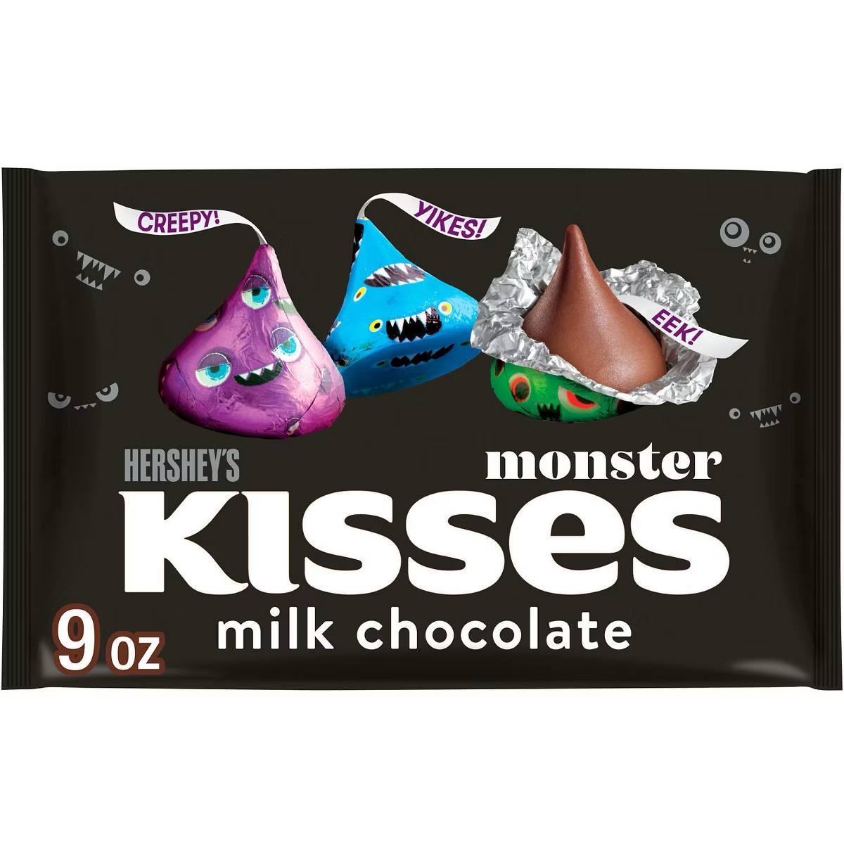 Target - Hershey's Kisses Milk Chocolate Monster Foils Halloween Candy - 9oz