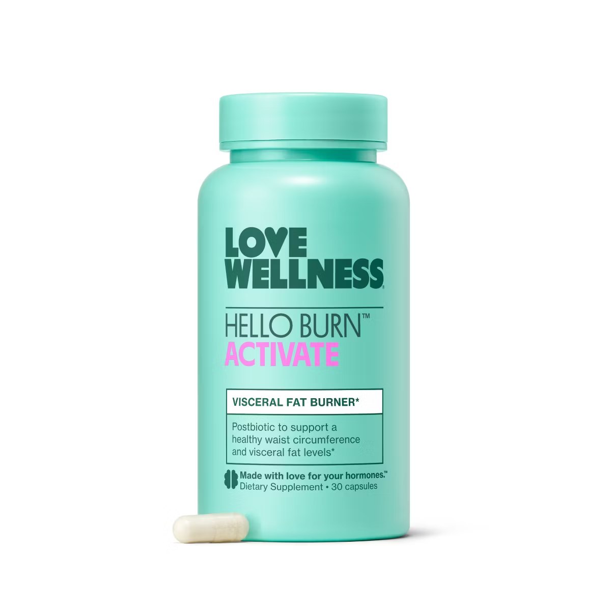Target - Love Wellness Hello Burn Activate Visceral Fat Burner Vegan Dietary Supplements - 30ct