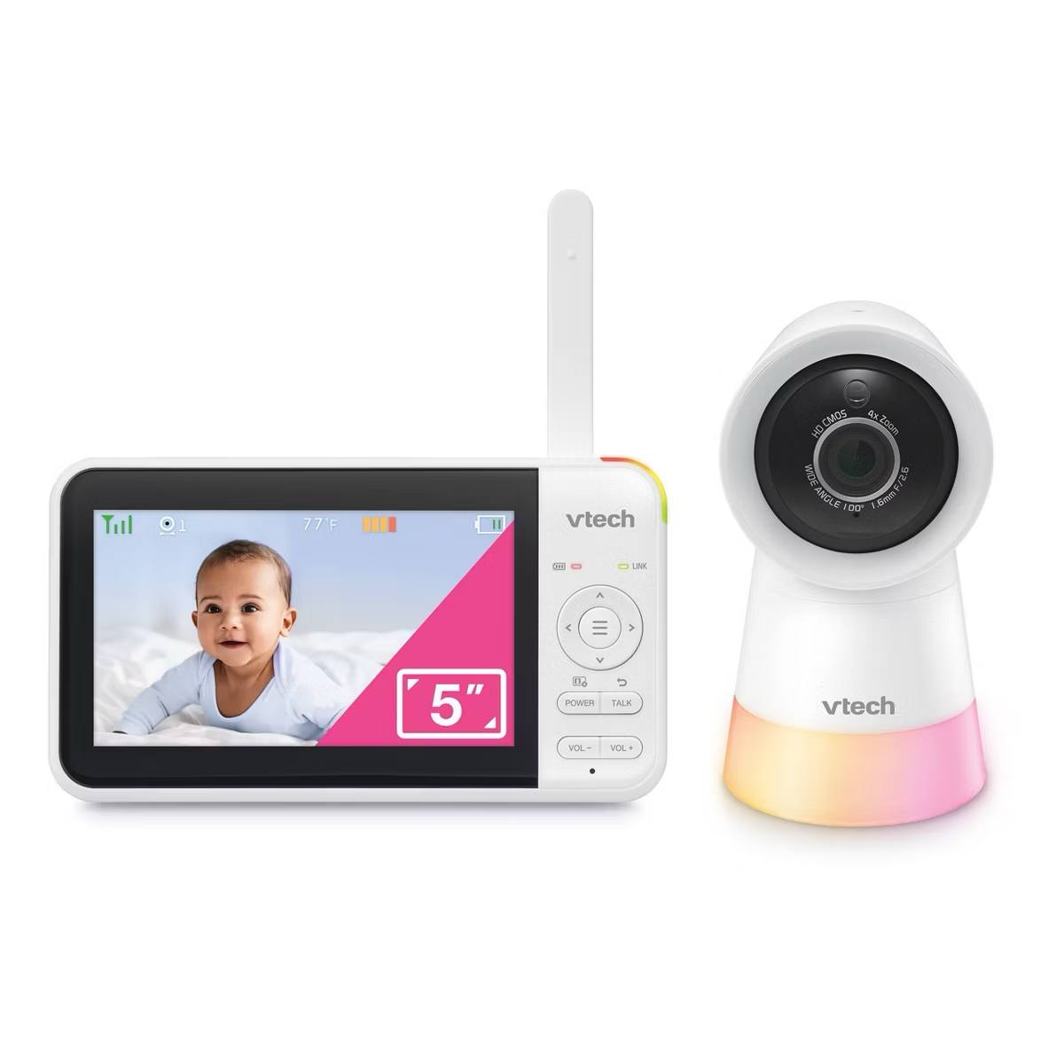 Target- V-Tech 5" Pan Tilt Video Baby Monitor with Adaptive Night Light: 2-Way Talk, Night Vision, Adjustable Tilt, 2.4 GHz Wireless