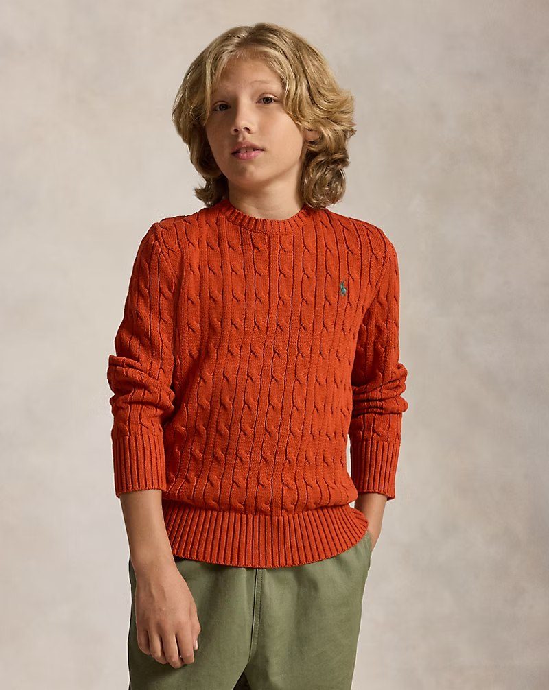 PRL Boy -Cable-Knit Cotton Sweater