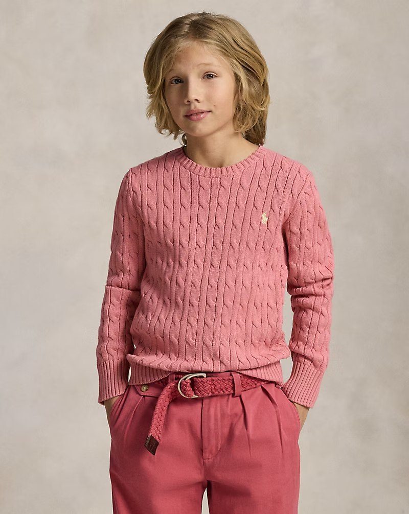 PRL Boy - Cable-Knit Cotton Sweater