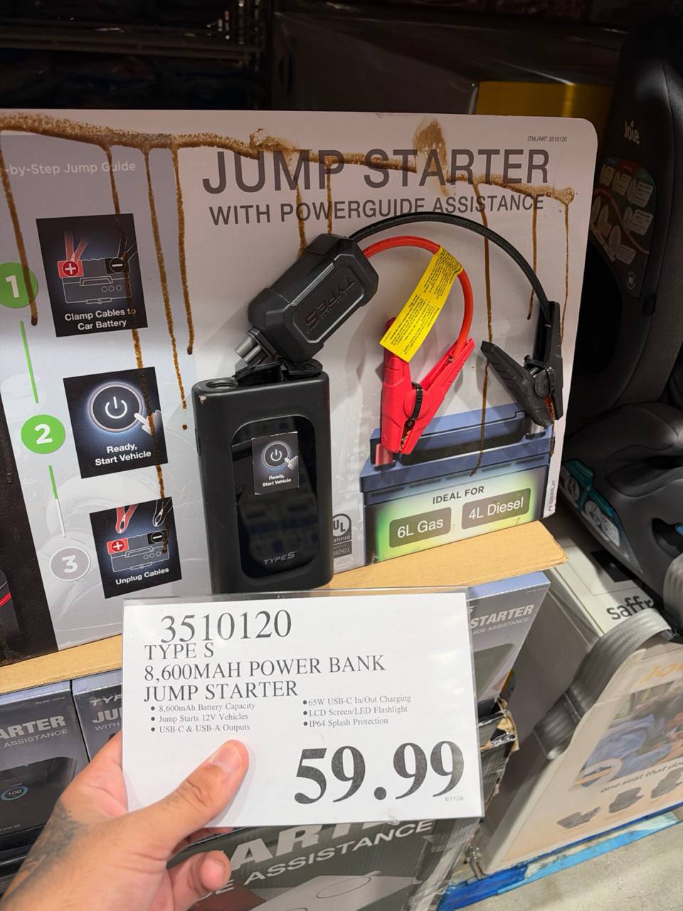 Costco- Type S 8,600MAH Power Bank Jump Starter