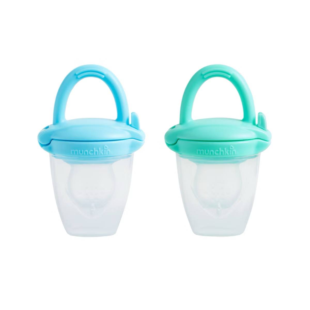 Target- Munchkin Silicone Baby Food Feeder for Solids & Purees - Blue/Mint - 2pk: BPA-Free