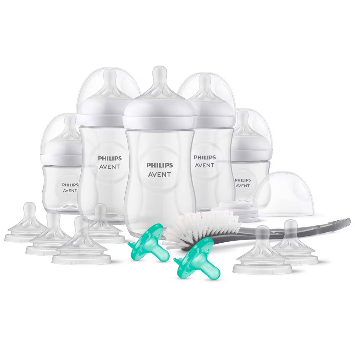 Target- Phillips Avent Baby Bottle with Response Nipple Newborn Gift Set - Clear - 17pc: BPA-Free, Includes Bottle Brush