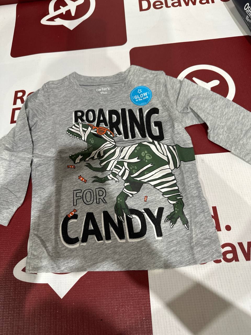 Carter’s camiseta manga longa Cinza dino(D1)