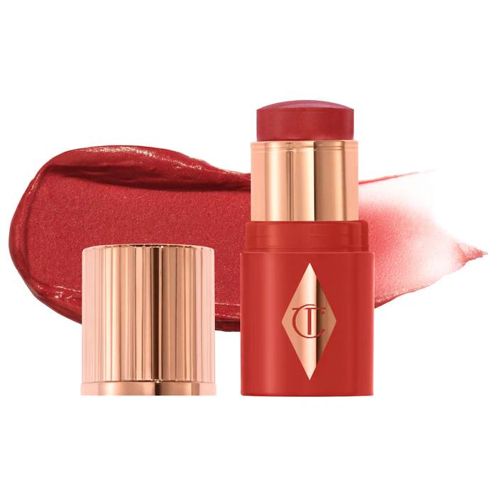Sephora - Charlotte Tilbury Mini Unreal Lip + Cheek Glow Blush Stick with Hyaluronic Acid- Color Cherry Glow