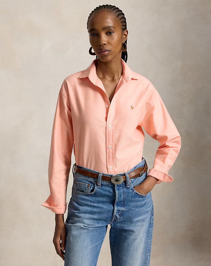 PRL Fem- Relaxed Fit Cotton Oxford Shirt