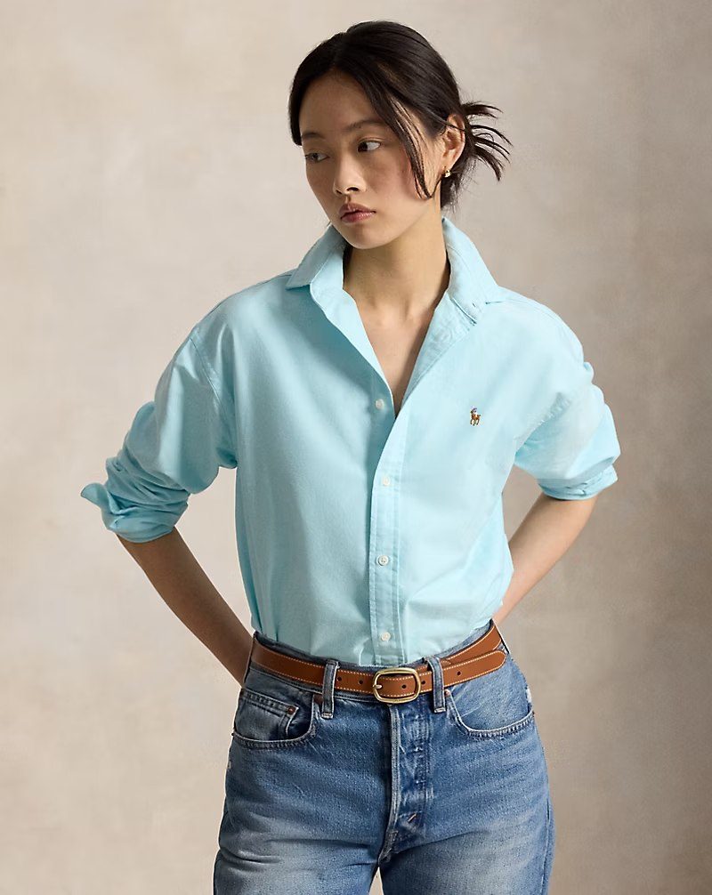 PRL Fem- Relaxed Fit Cotton Oxford Shirt
