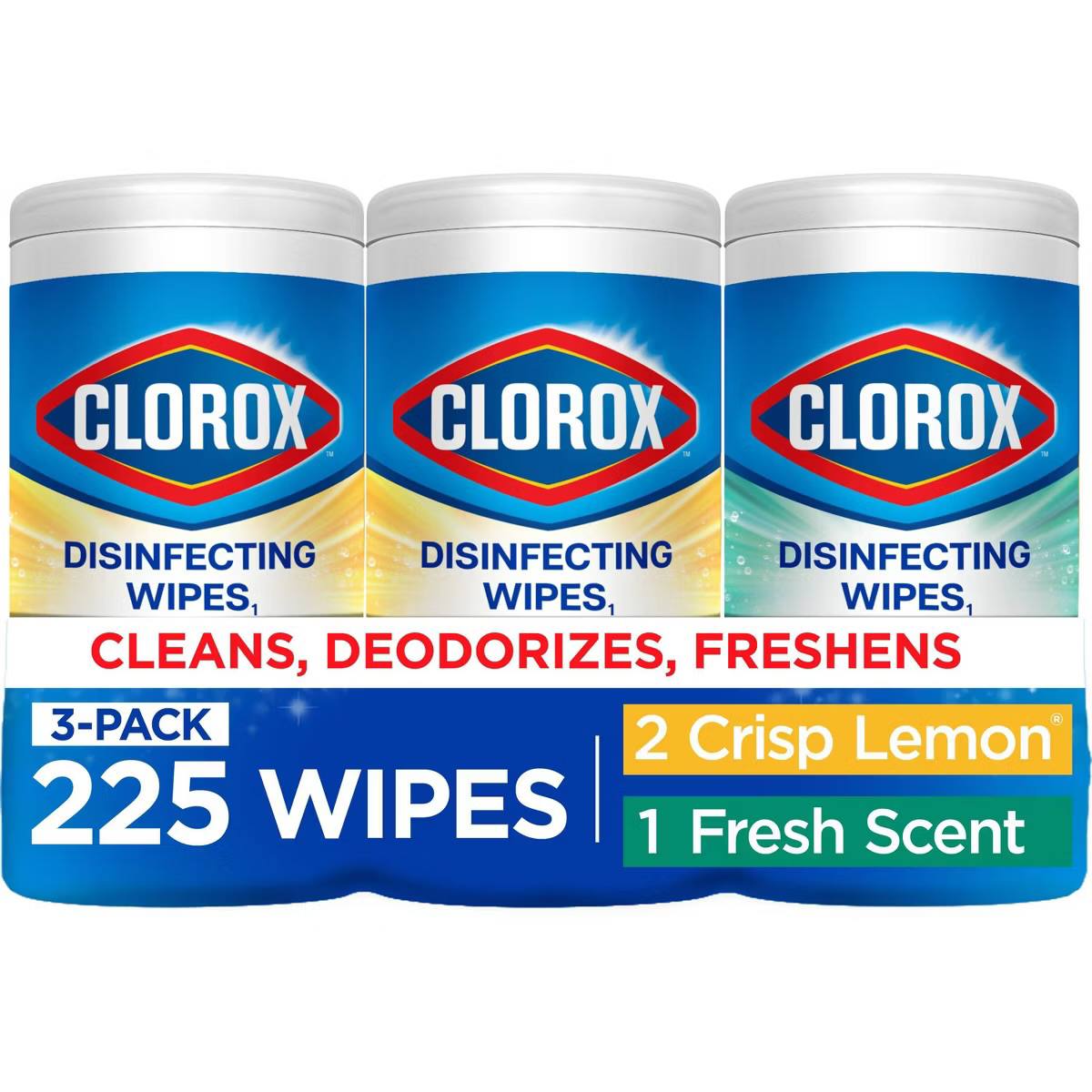 Target - Clorox Fresh Scent and Crisp Lemon Limited Edition Back to School Variety Pack Disinfecting Cleaning Wipes - 225ct/3pk