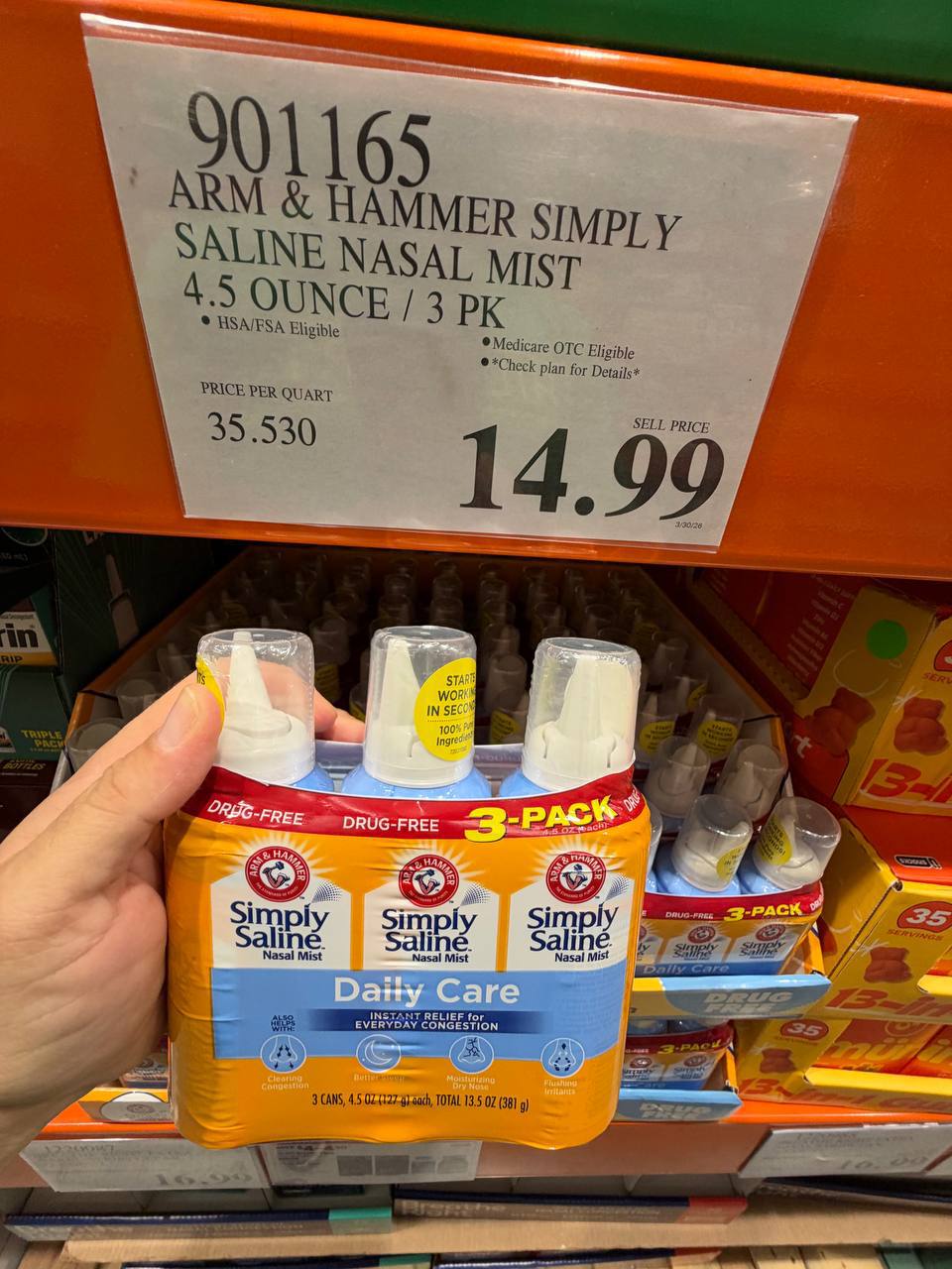 Costco - Simply Salline Nasal Mist