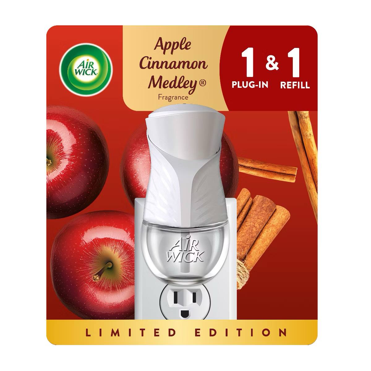 Target - Air Wick Plug-In Scented Oil Air Freshener Starter Kit Apple Cinnamon Medley - 0.67 fl oz