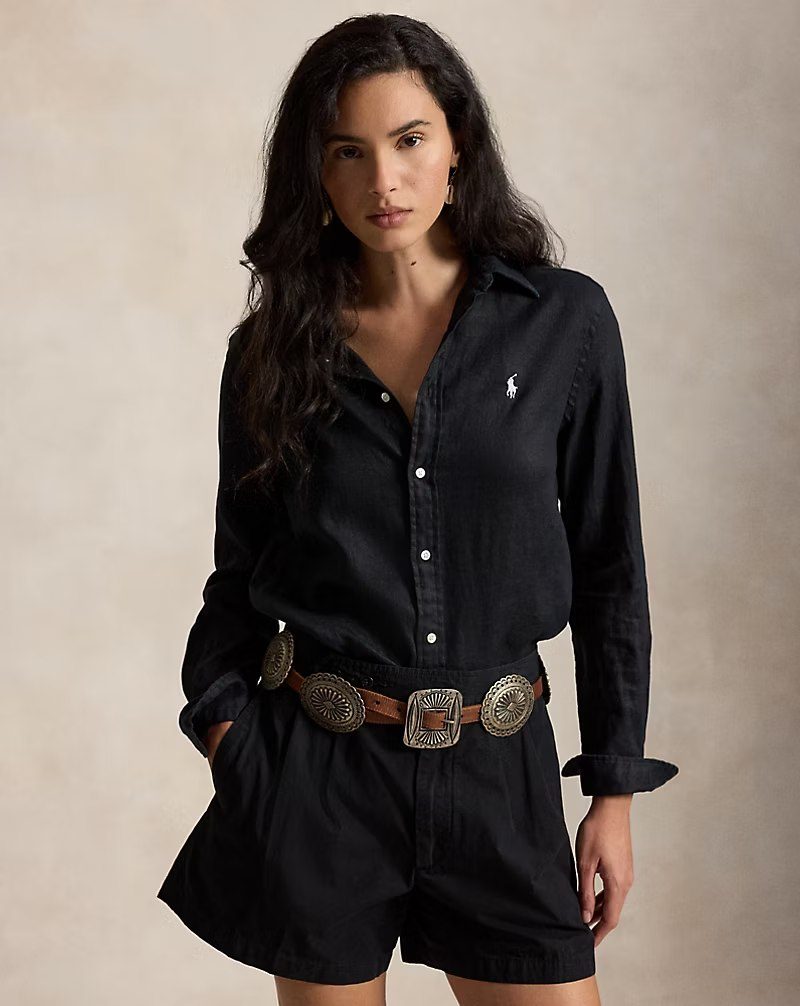 PRL Fem- Classic Fit Linen Shirt