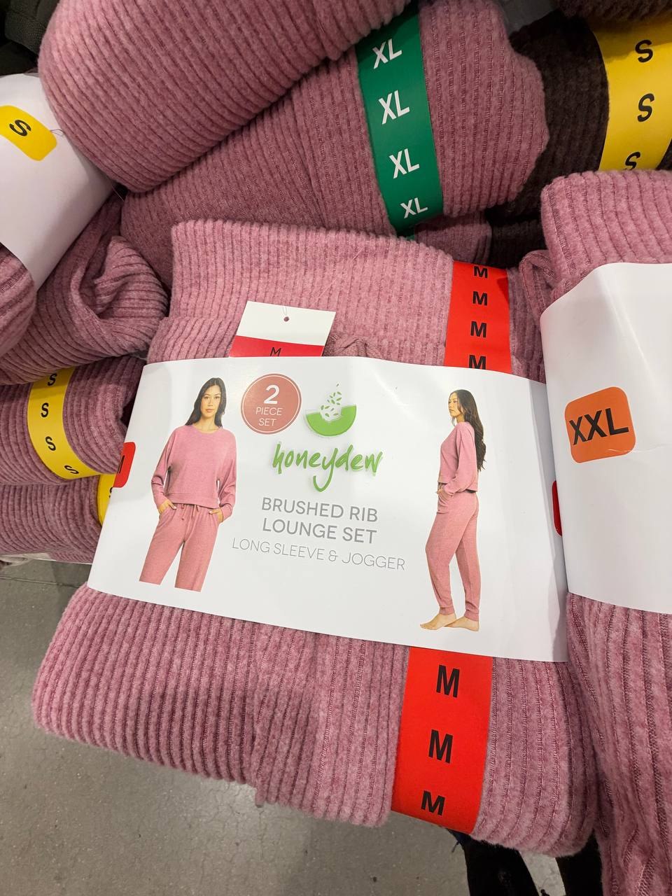 Costco Fem - HoneyDew Brushed Rib Lounge Set