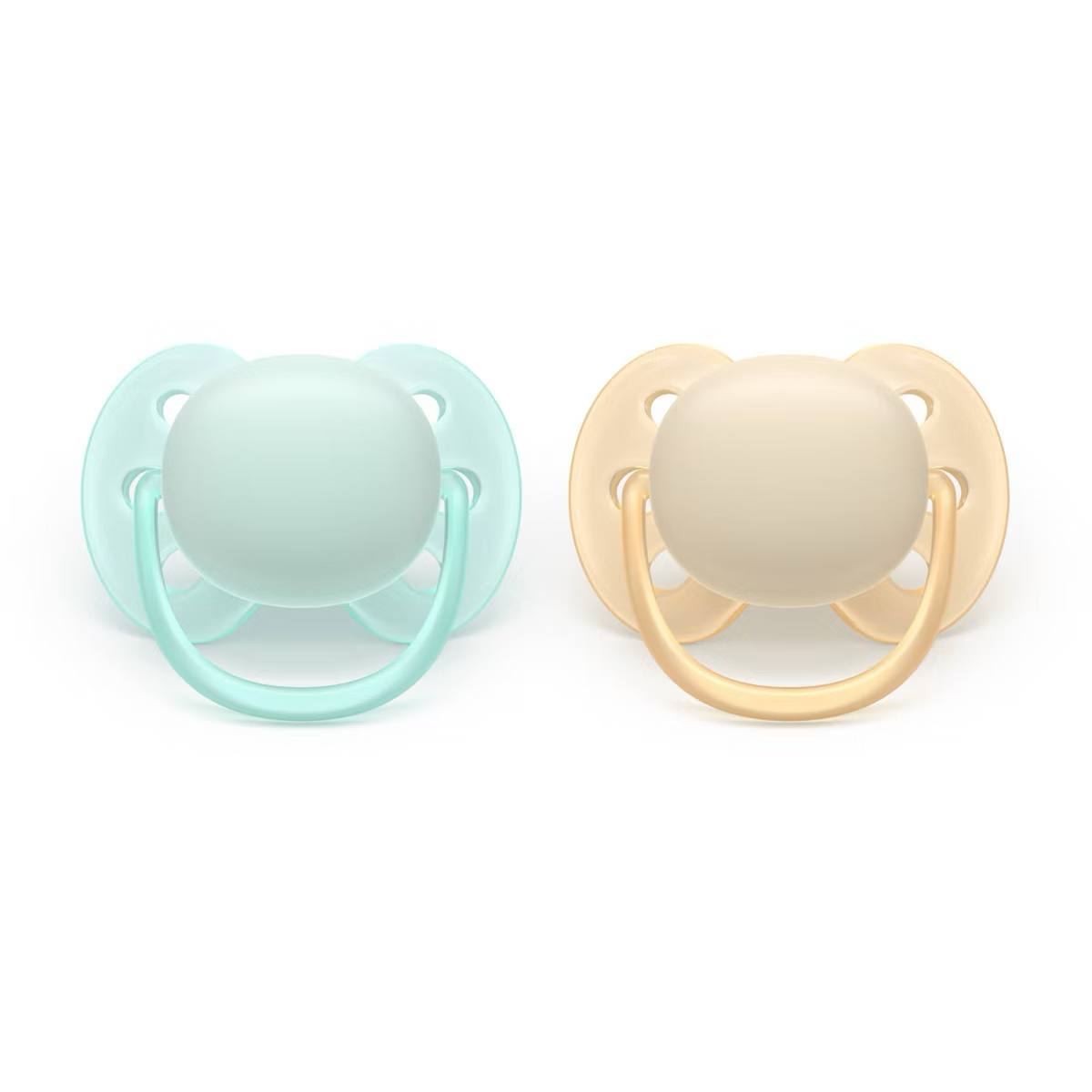 Target- Philips Avent Ultra Soft Pacifiers 0-6m - Sand/Pale Mint - 2pk