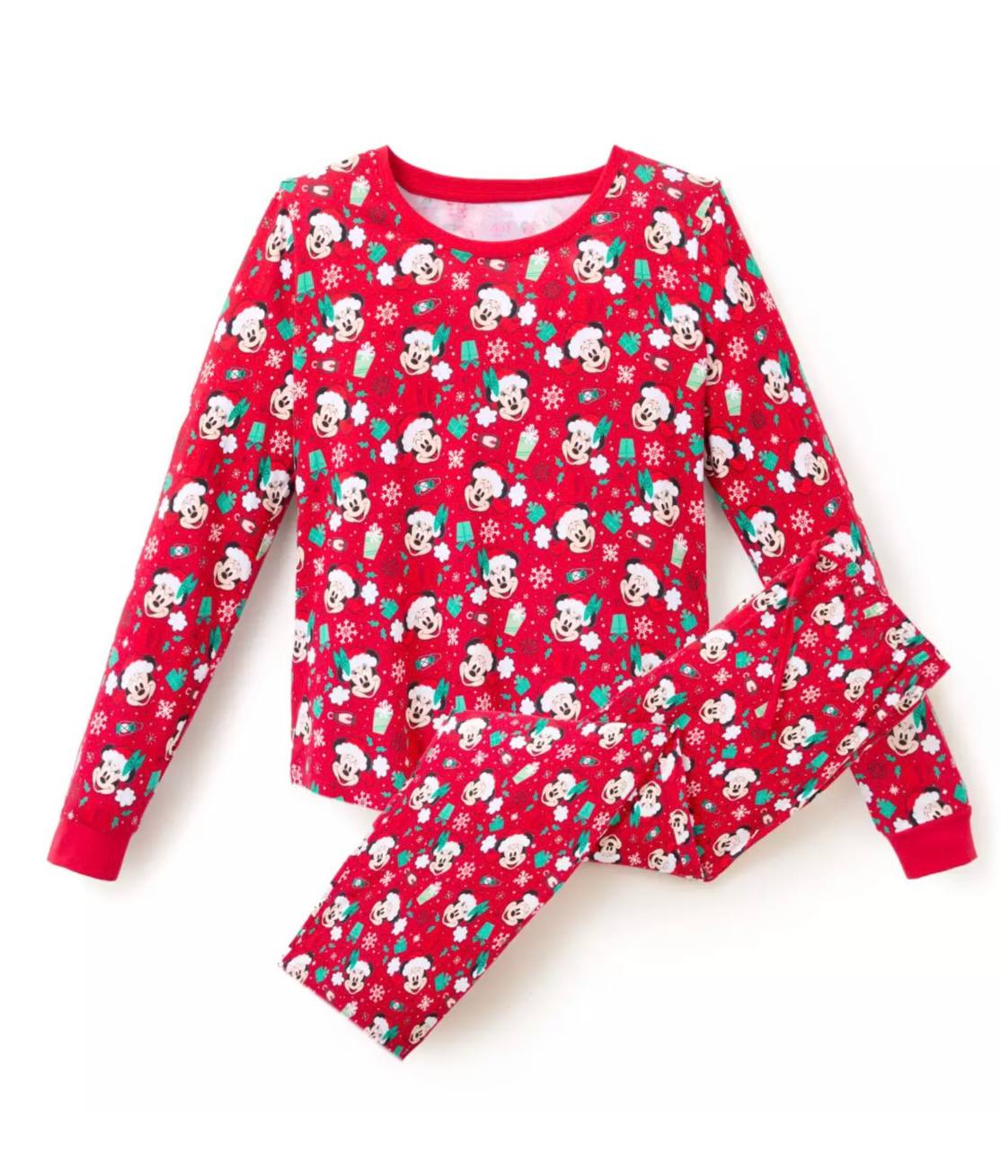 Disney - Santa Mickey and Minnie Mouse Holiday Sleep Set for Women