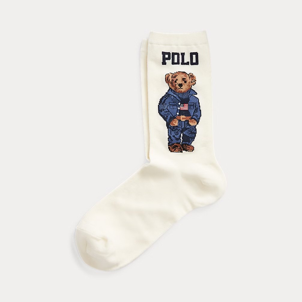 PRL Fem- Polo Bear Crew Socks