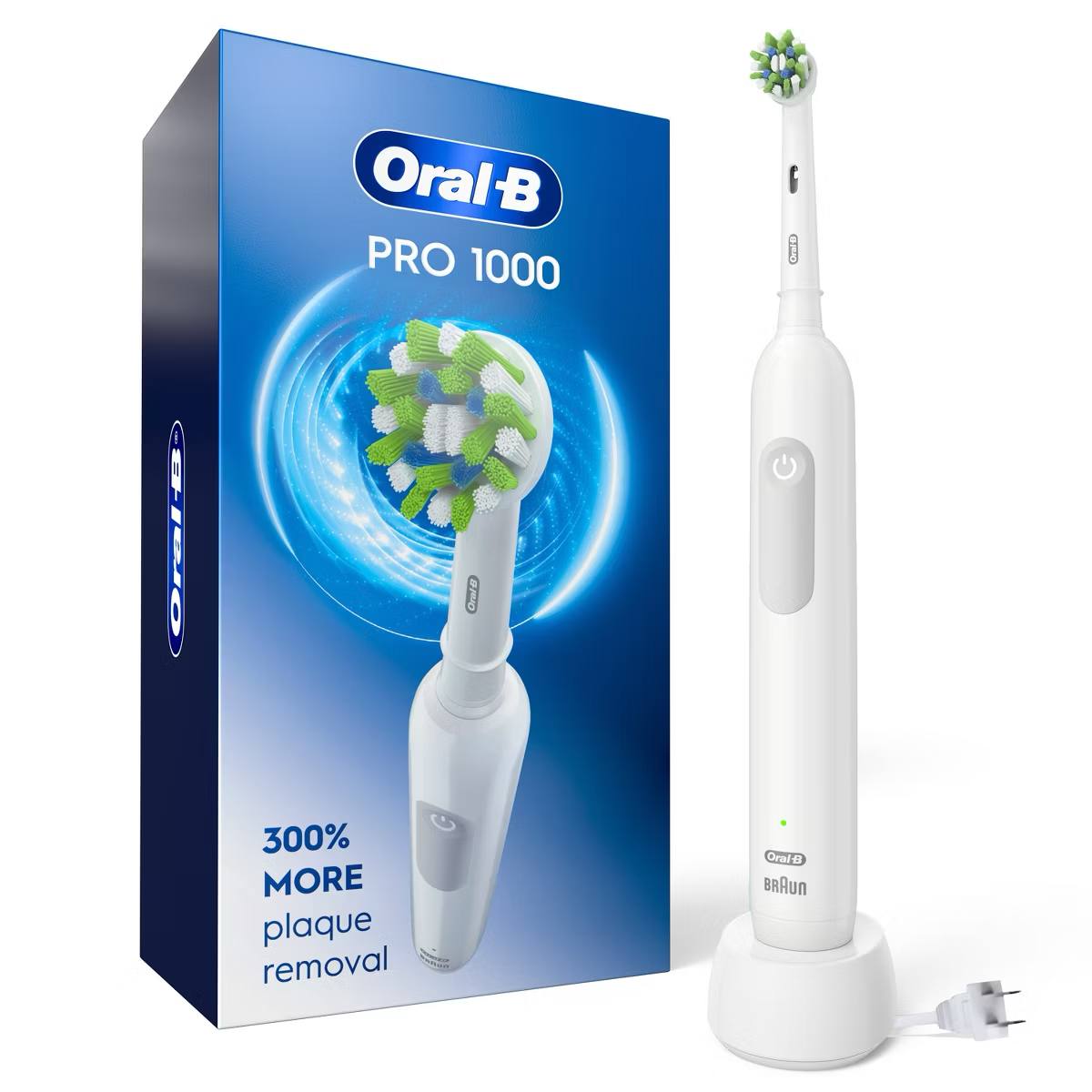 Target - Oral-B Pro 1000 Power Rechargeable Battery Electric Toothbrush with Multiple Modes - White