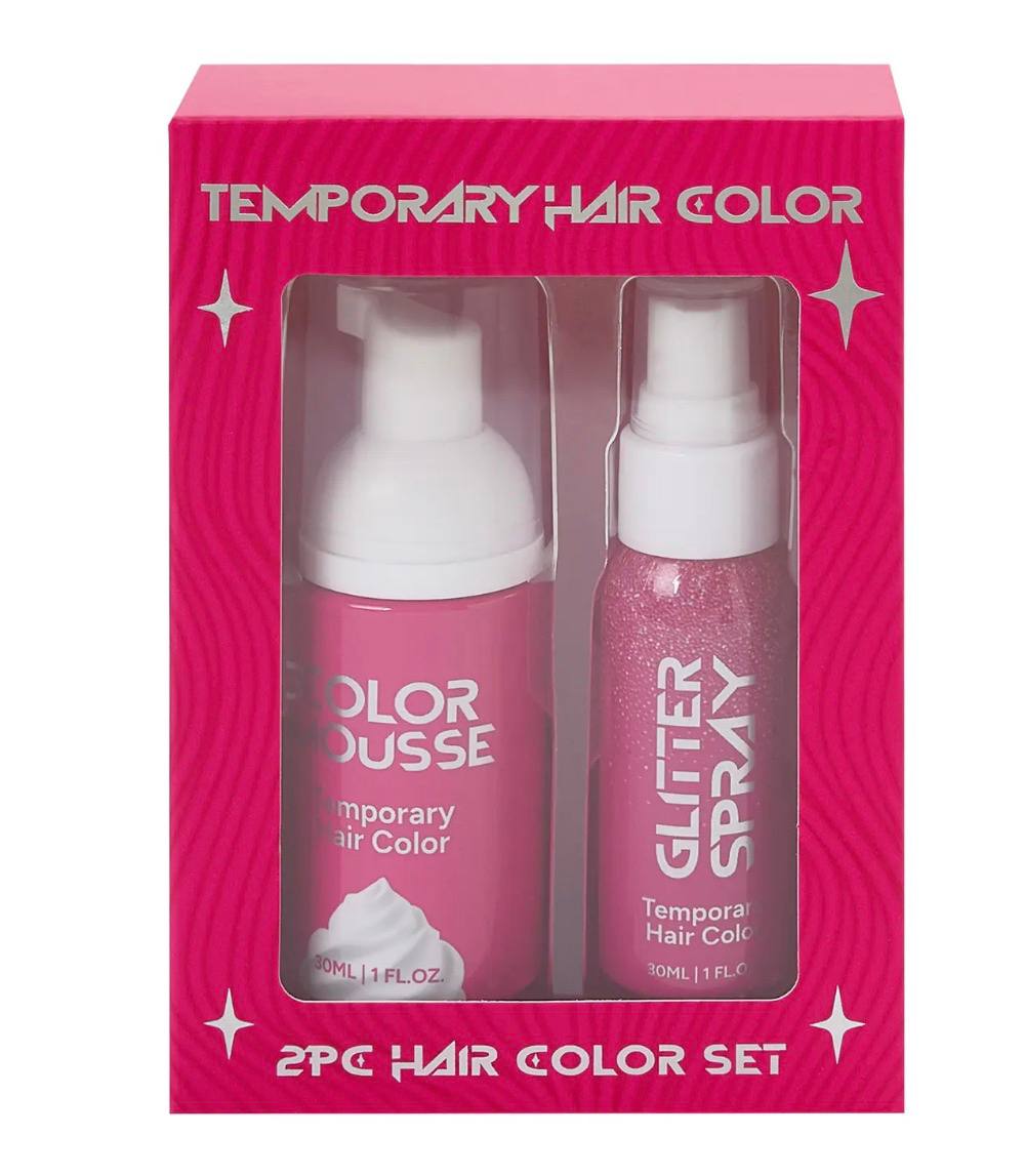 Five Below - Temporary Hair Color & Glitter Spray Set