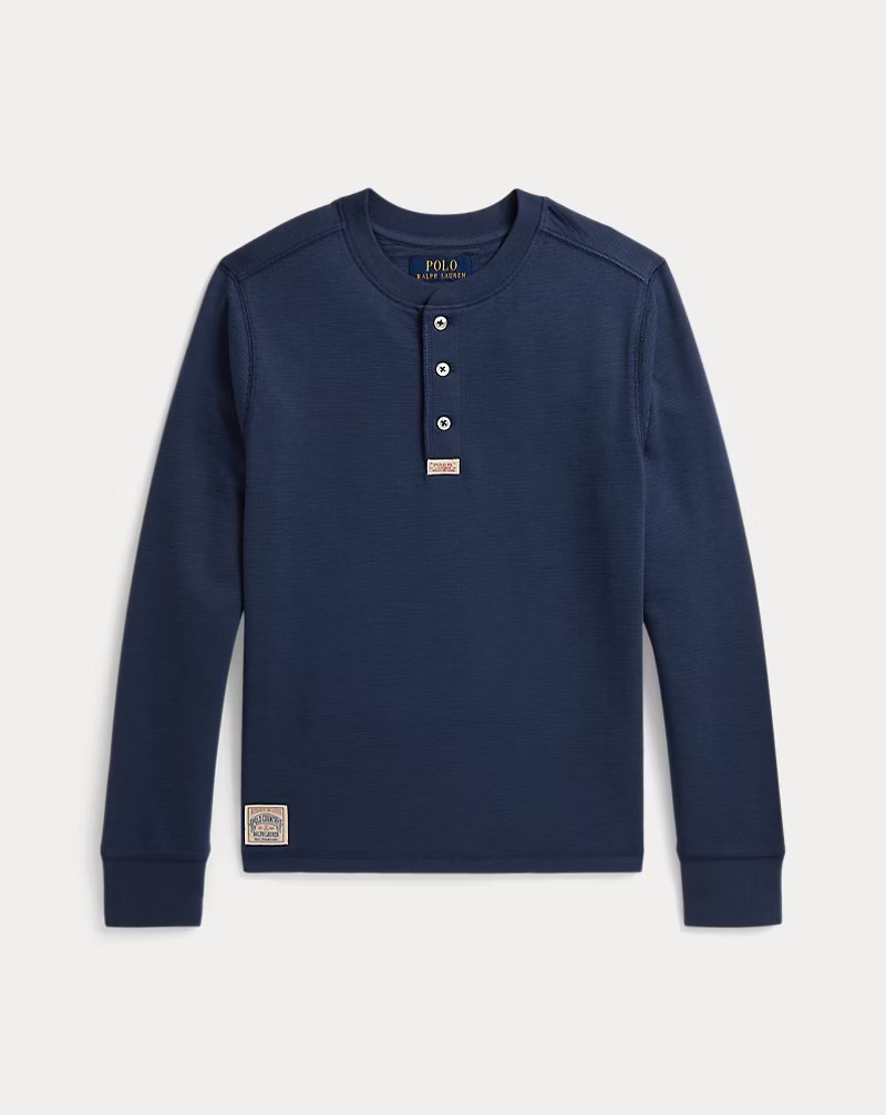 PRL Boy - Waffle-Knit Henley Shirt