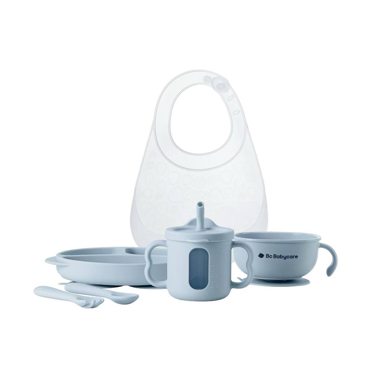 Target- Bc Babycare Little Savor Silicone Baby Feeding Set, 100% BPA-Free Food-Grade Silicone, for Self-Feeding Training, Blue