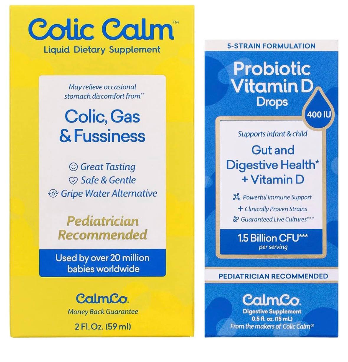Amazon- Colic Calm Combo Pack Gripe Water (59 ml) Probiotic D Drops (15 ml)