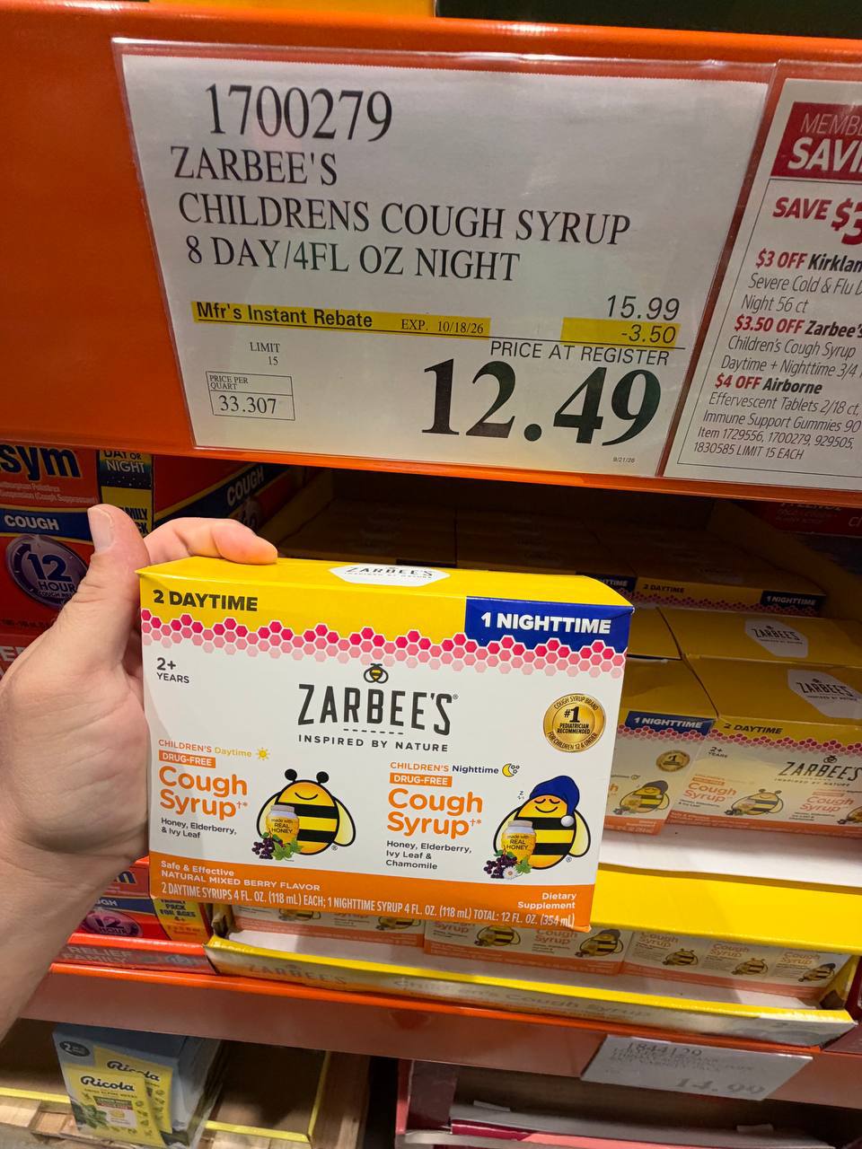 Costco - Zarbees Cough Syrup