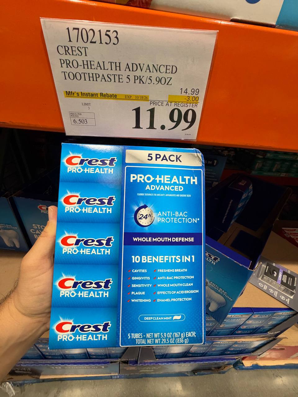 Costco - Crest Pro-Health Advanced Toothpaste