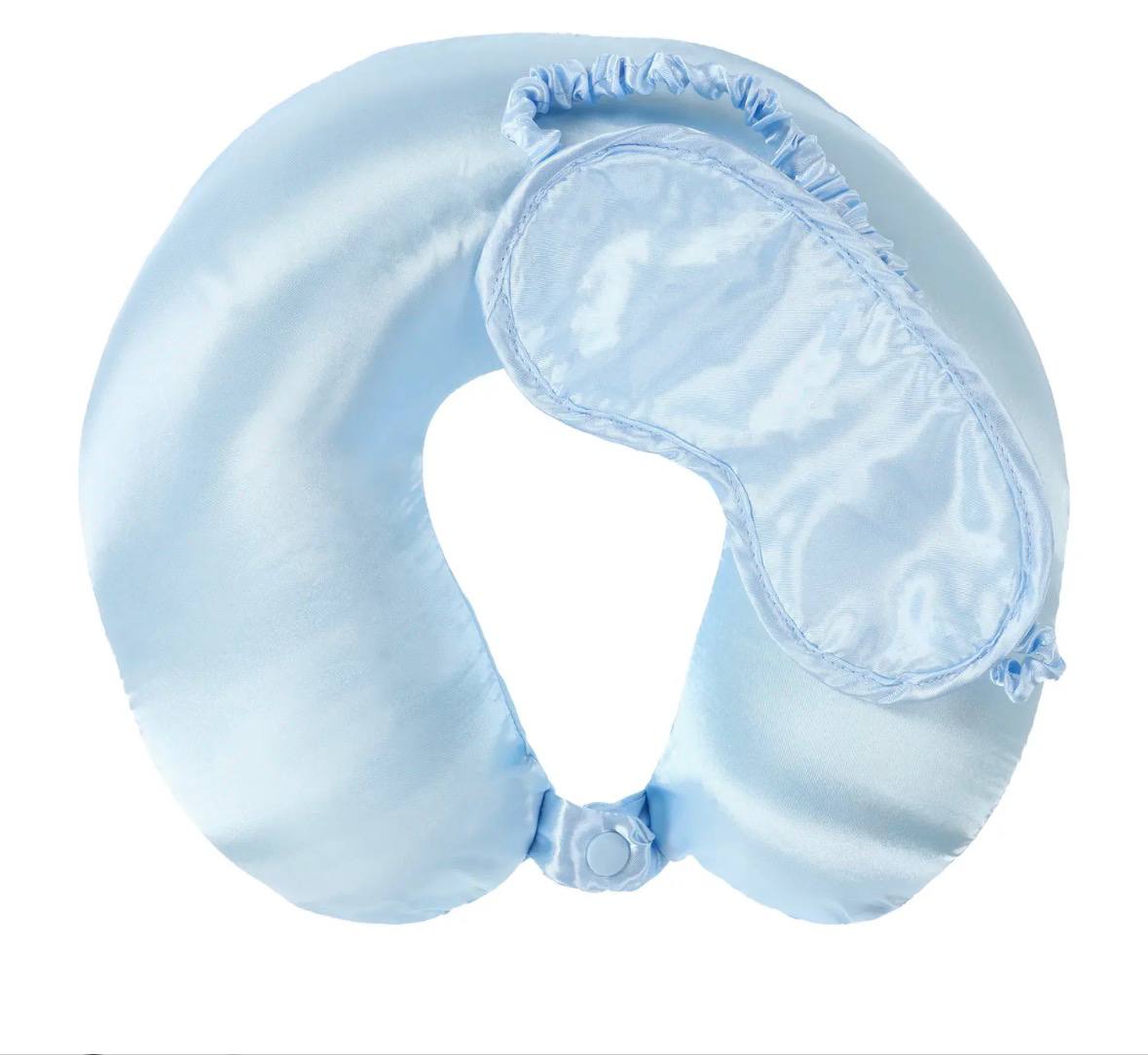 Five Below - Satin Travel Pillow And Eye Mask Set
