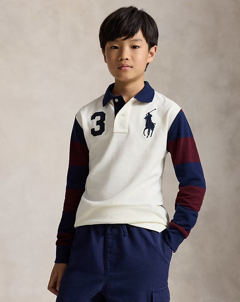 PRL Boy - Big Pony Cotton Mesh Polo Shirt