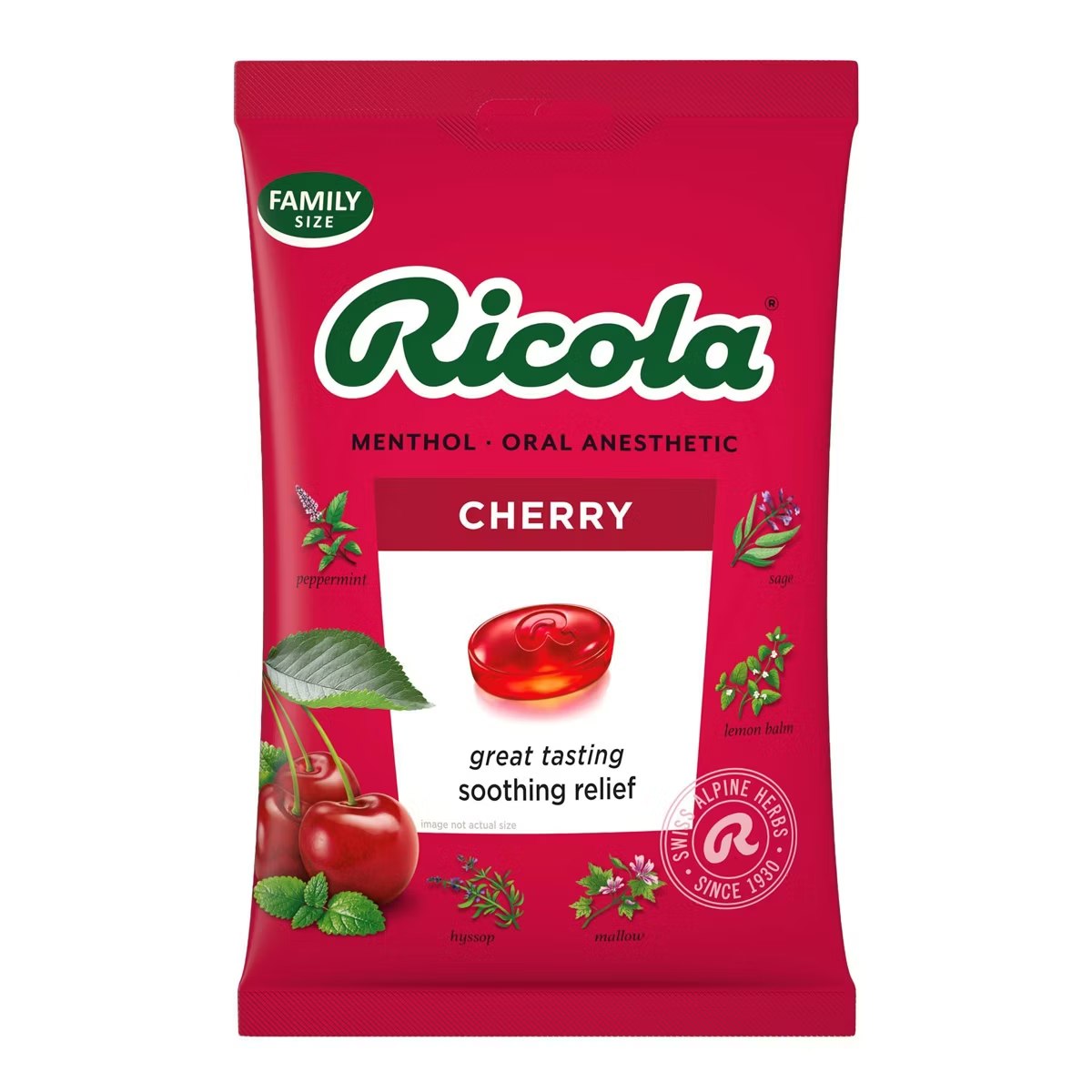 Target - Ricola Cherry Throat Drops - Delicious Throat Refreshment - 45ct: Cold, Cough or Flu Treatment, Menthol 1.4mg, Gluten-Free