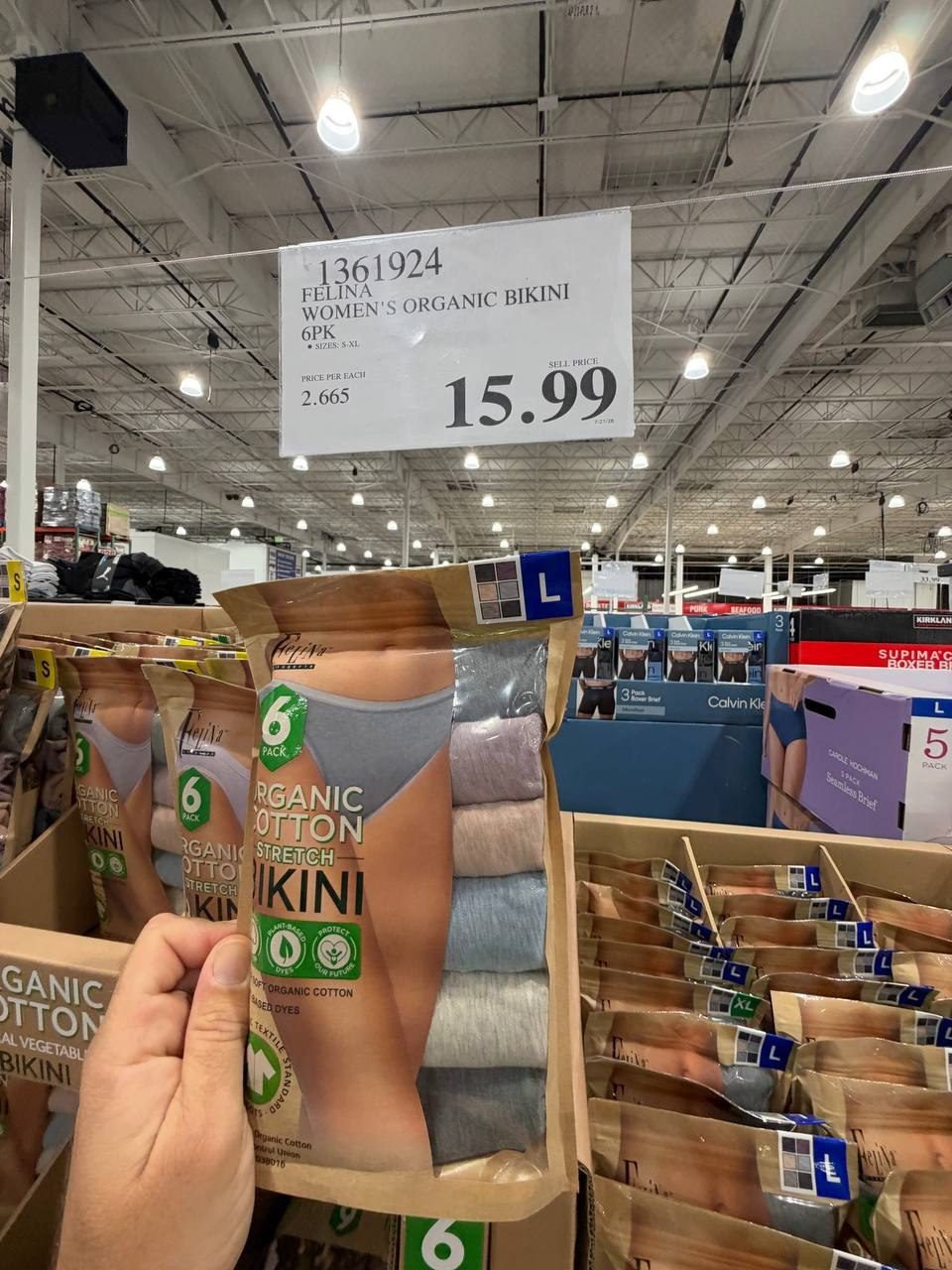 Costco Fem - Felina Organic Bikini 6pk
