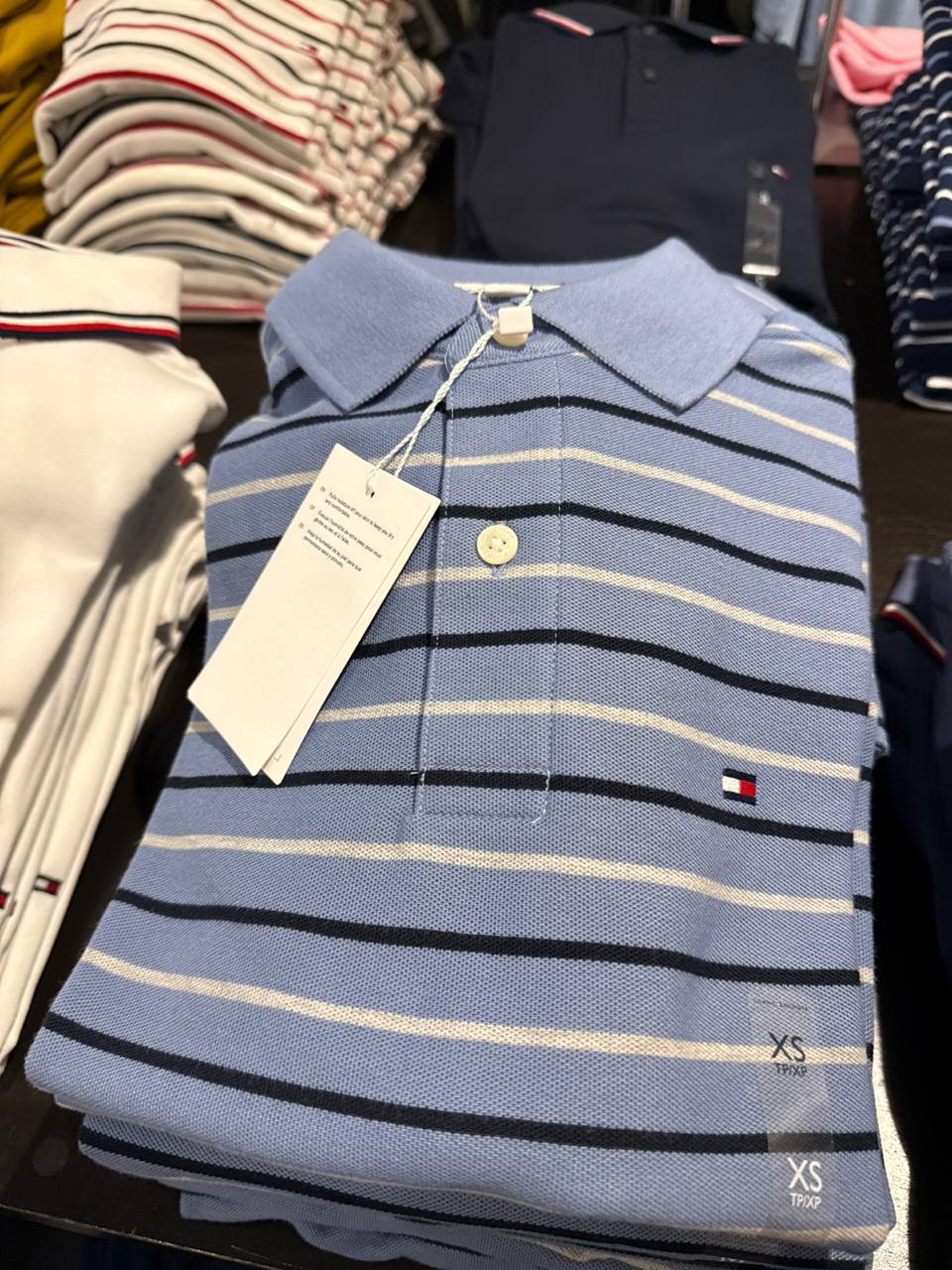 Tommy Masc- Camiseta Polo Listrada