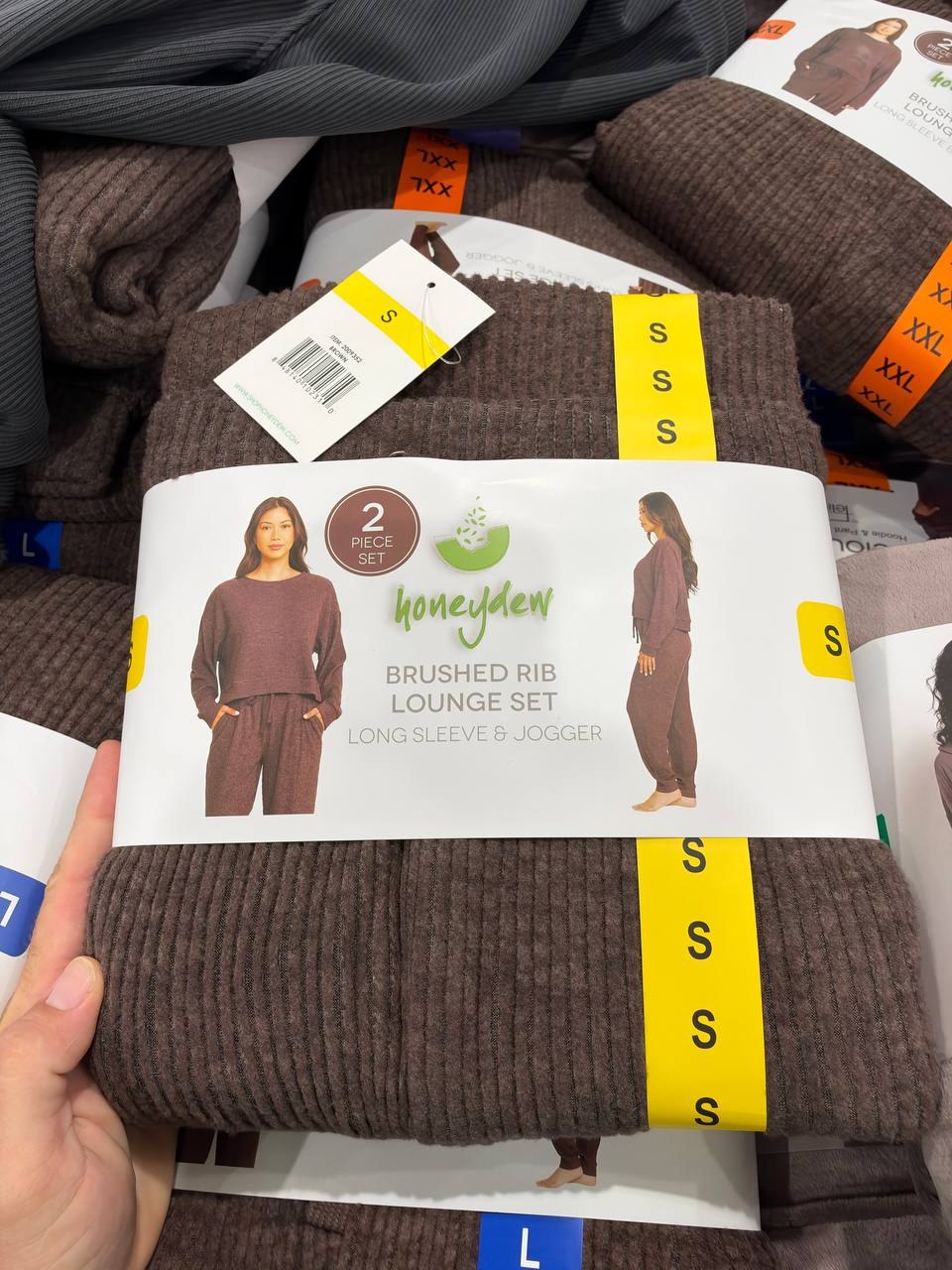 Costco Fem - HoneyDew Brushed Rib Lounge Set