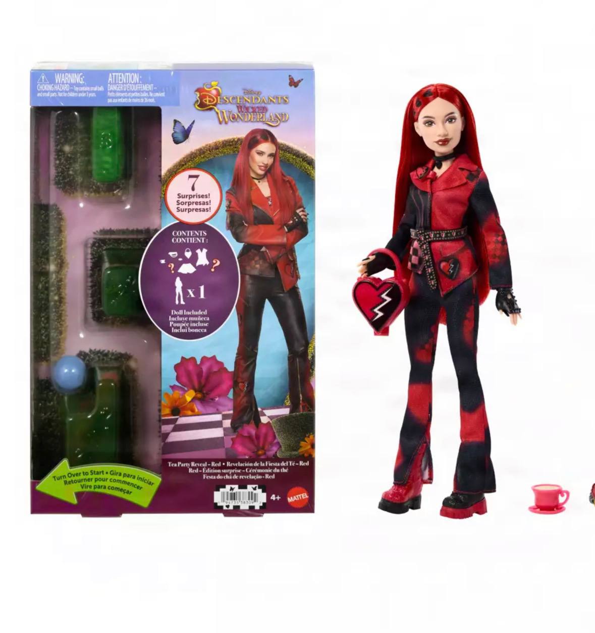 Disney - Red ''Tea Party Reveal'' Doll – Descendants: Wicked Wonderland – 11''