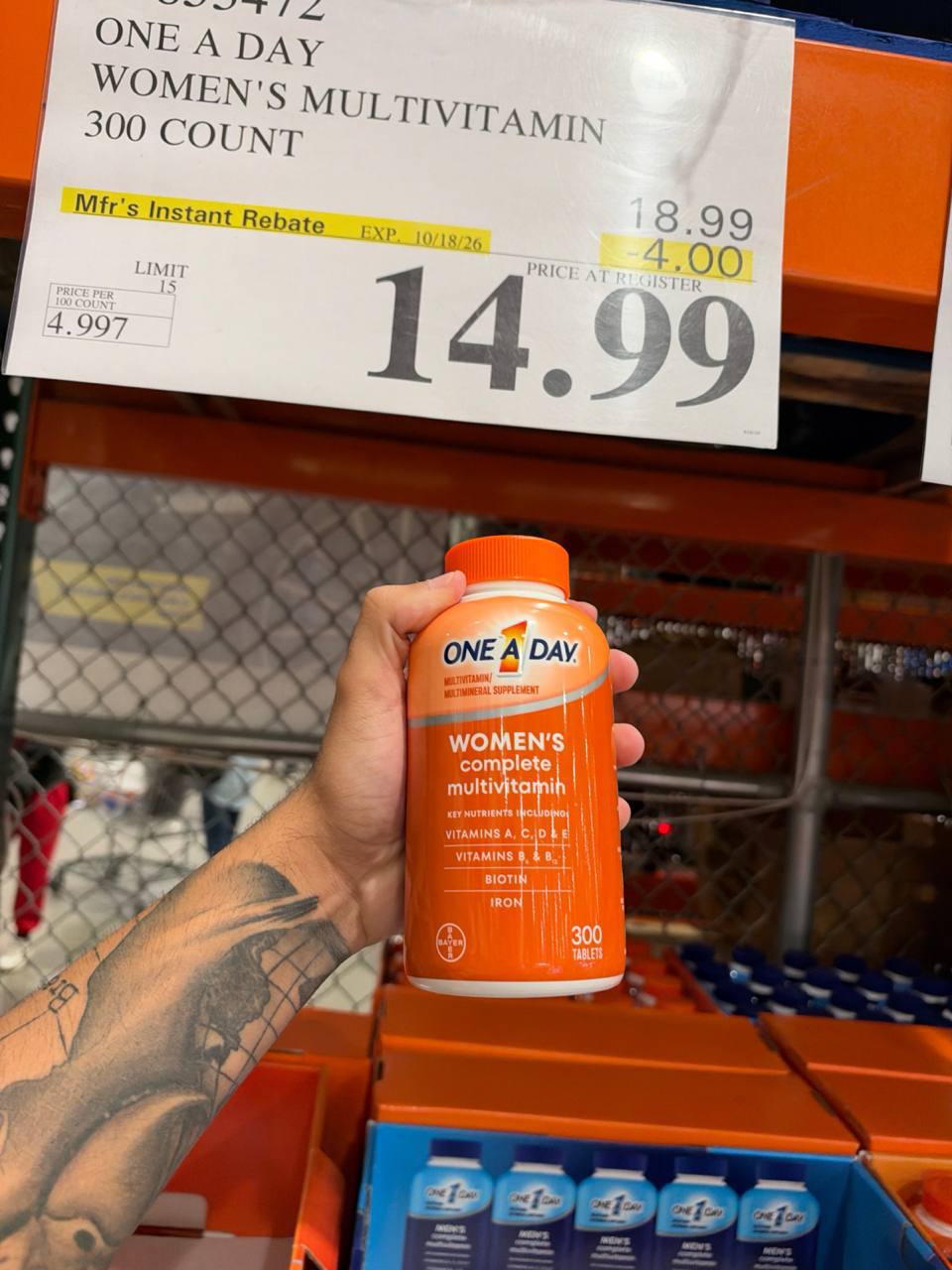 Costco- One a Day Women’s Complete Multivitamin