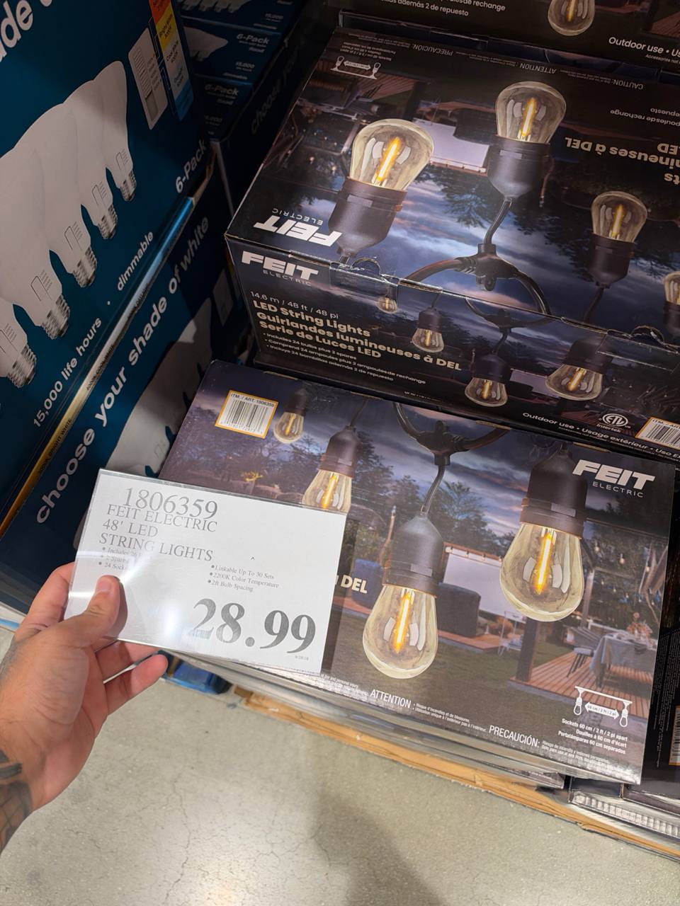 Costco- Feit Electric 48’ Led String Lights