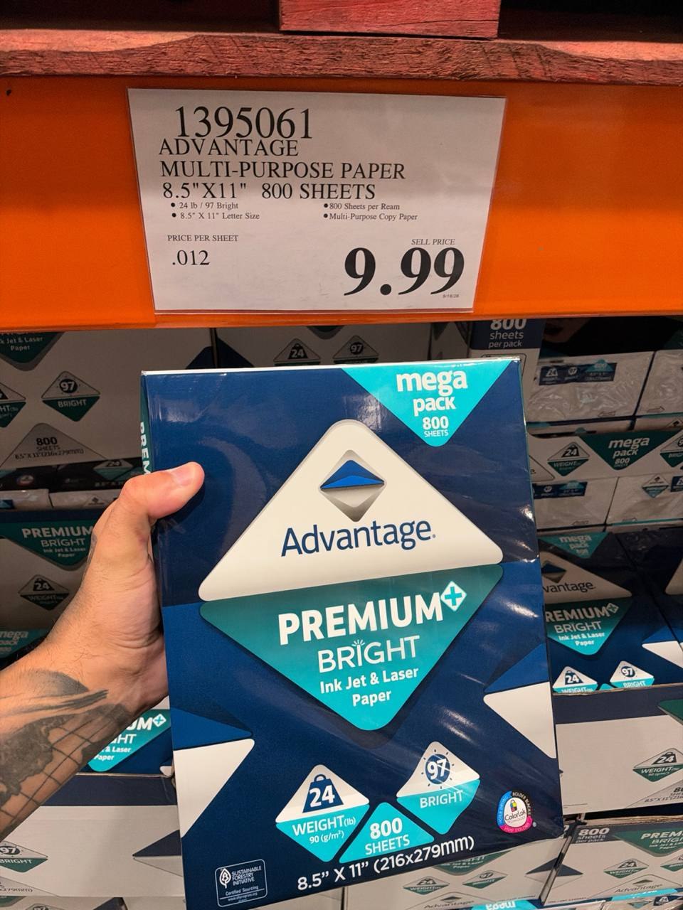 Costco - Advantage Multi-Purpose Paper